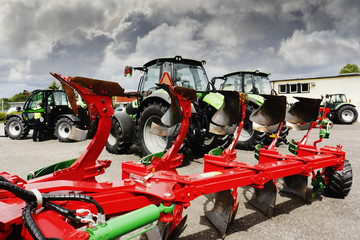 farming plows and tractors