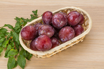 Fresh plums
