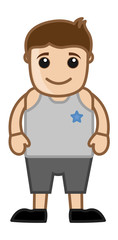 Sportsman - Vector Character Cartoon Illustration