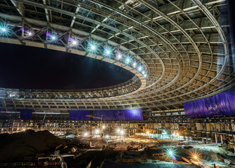 Fototapeta na wymiar Great sport stadium construction