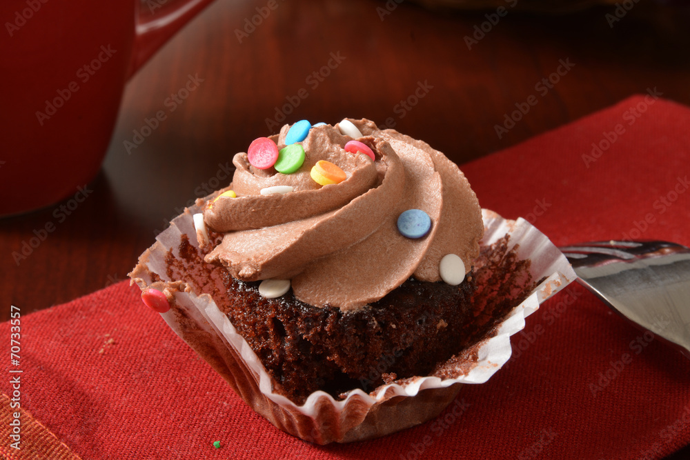 Wall mural chocolate cupcake