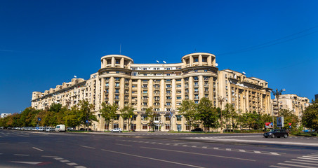Fototapeta na wymiar Buildings in the city center of Bucharest, Romania