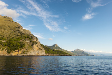 scenic view of the coastline in Maratea, south Italy