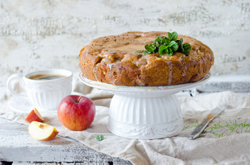 Apple cake with cinnamon