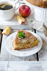 Apple cake with cinnamon