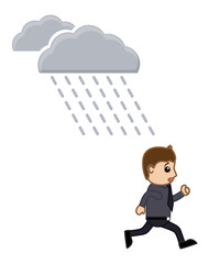 Rain - Cartoon Vector Illustration