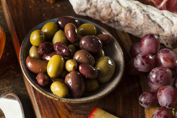 Variety of Fresh Organic Olives
