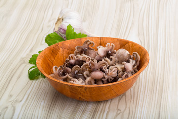 Boiled octopus