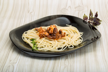 Pasta with octopus