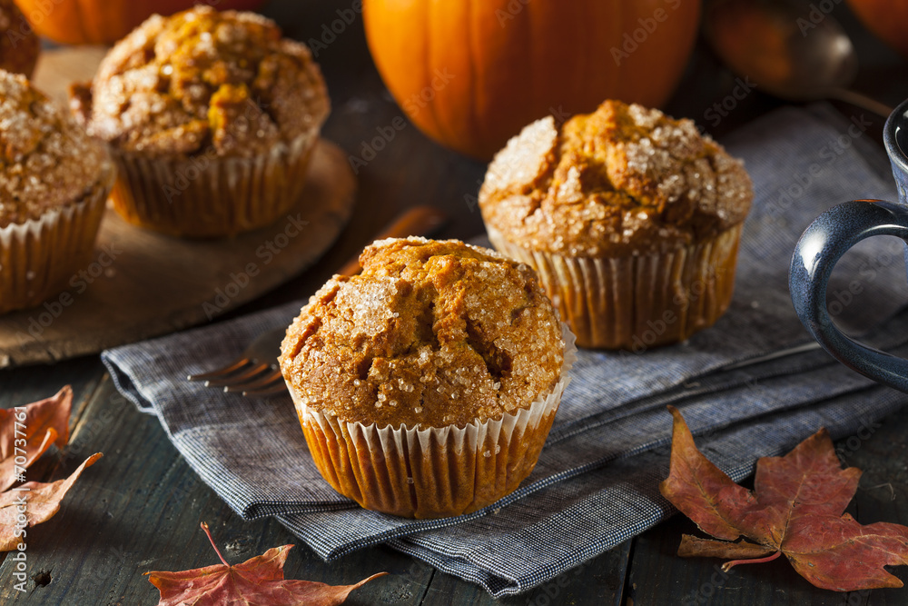 Sticker Homemade Autumn Pumpkin Muffin