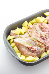 Baked chicken with potatoes