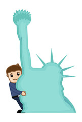 Cartoon Vector - Statue of Liberty