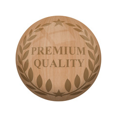 Bouton en bois sans ombre : bois premium