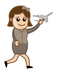 Toy Plane Vector Cartoon