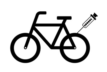 Dopage, seringue sur un vélo