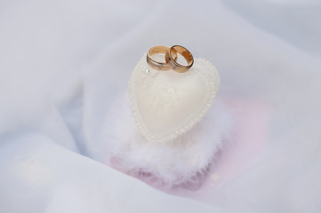 wedding rings with wedding decoration
