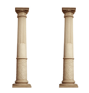 column isolated on white background