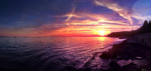 terrific sunset at Trieste - Italy