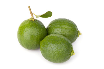Citrus lime fruit isolated on white background