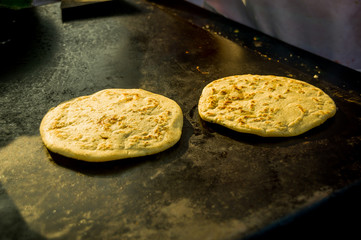 making typical tortillas from guatemala