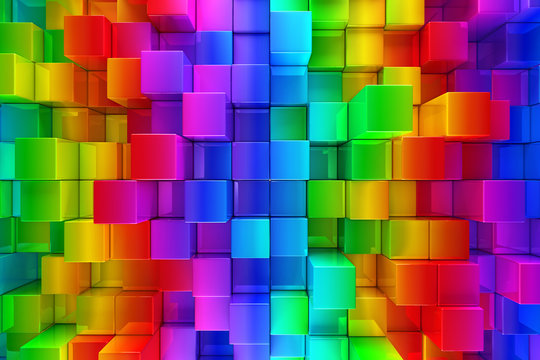Kolorowe bloki streszczenie tło