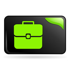 mallette sur bouton web rectangle vert