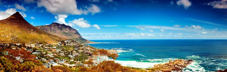 Tuinposter Panoramisch beeld van de stad Kaapstad © Anna Om
