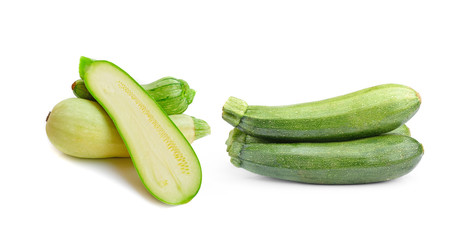 fresh  zucchini isolated on white background