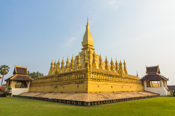 Golden pagada Wat Pha-That Luang in Vientiane, Laos