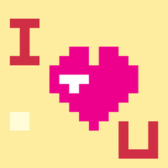 8-bit love concept