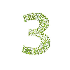 Spring green leaves. eco number 3