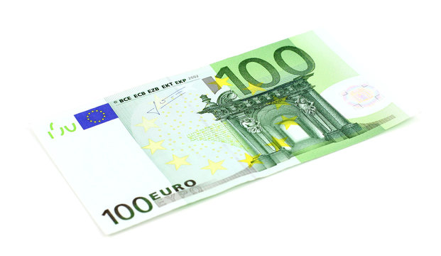 100 euro isolated on white