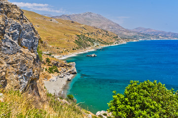 South coast of Crete island near Preveli monastery