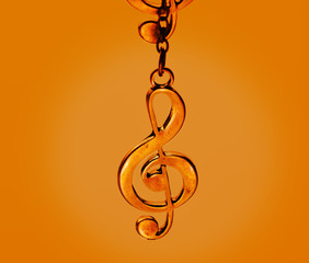 Music clef, colorful vibrant concept