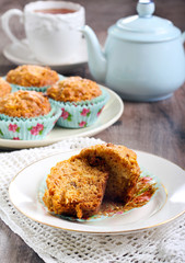 Carrot and apple muffins