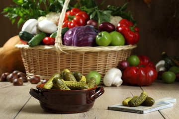 verdure cetrioli in aceto