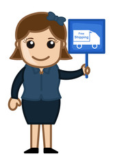 Free Shipping Offer - Cartoon Vector