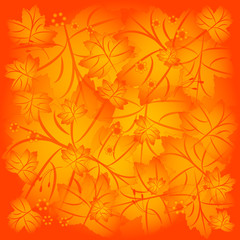 Autumn background of maple leaves