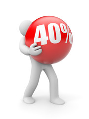 Person with discount ball