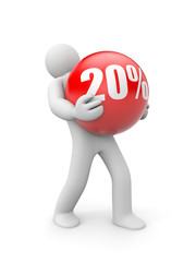 Person with discount ball