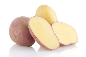 Red sliced potatoes