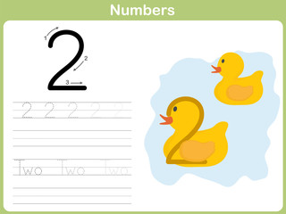Number Tracing Worksheet: Writing 0-9