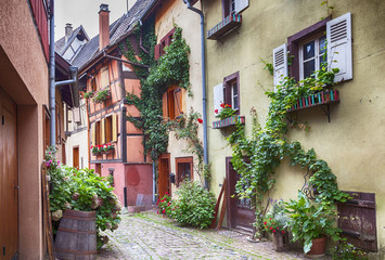 Fototapeta na wymiar Alsace village Eguisheim
