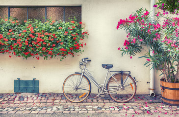 Obraz na płótnie Canvas bike in France village