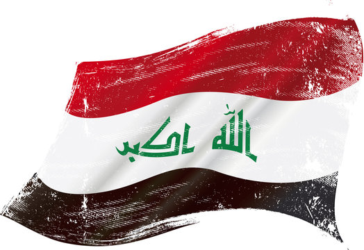 Iraqi grunge flag