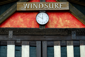 Windsurfing rent and sale office on the beach