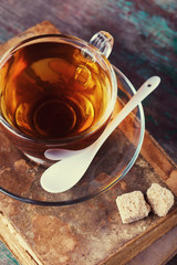 Cup of fresh herbal tea