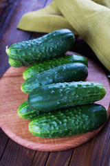 Fresh organic cucumbers