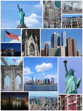 New York - travel photo collage set