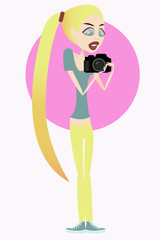 Девушка фотограф